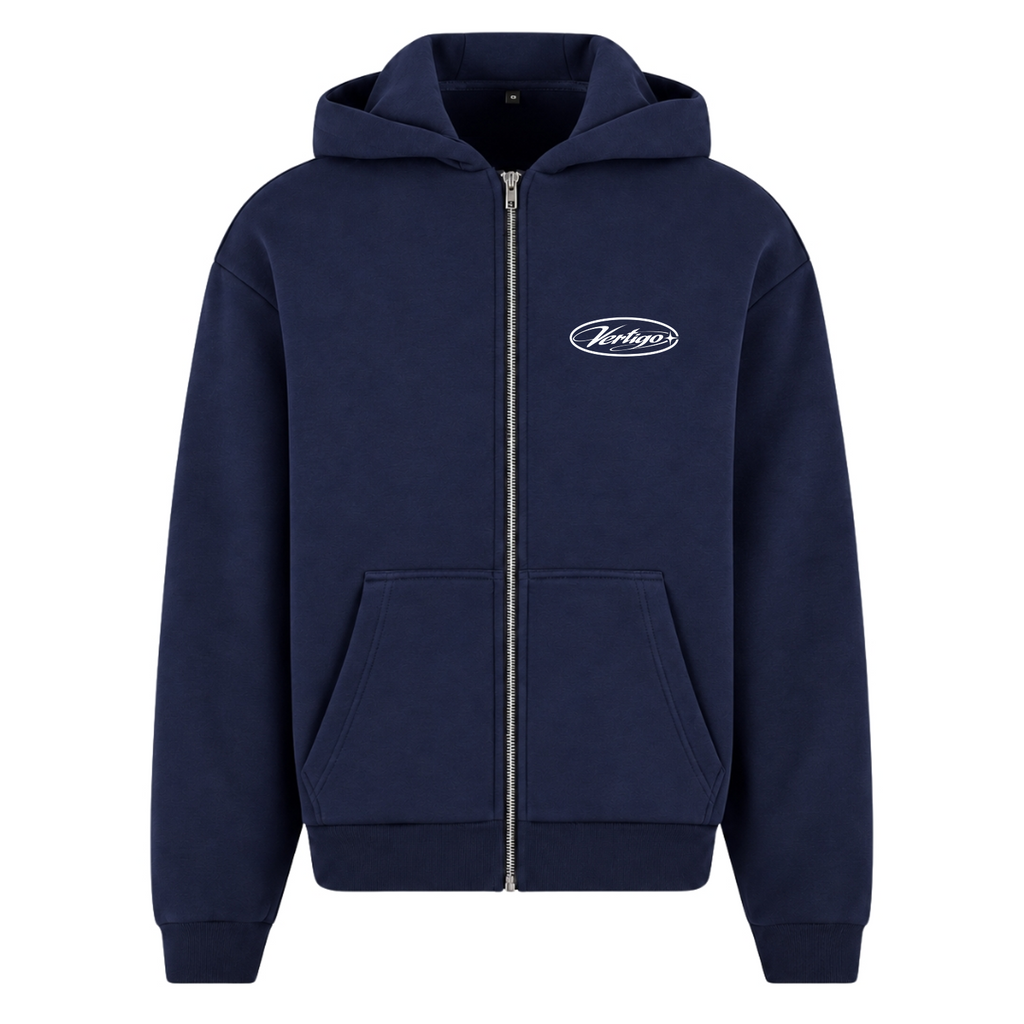 FLUFFY ZIPPER CLEAN - Navy