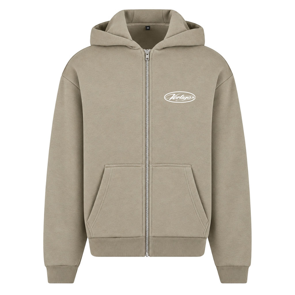FLUFFY ZIPPER CLEAN - Pale Olive