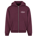 FLUFFY ZIPPER - Plum Purple