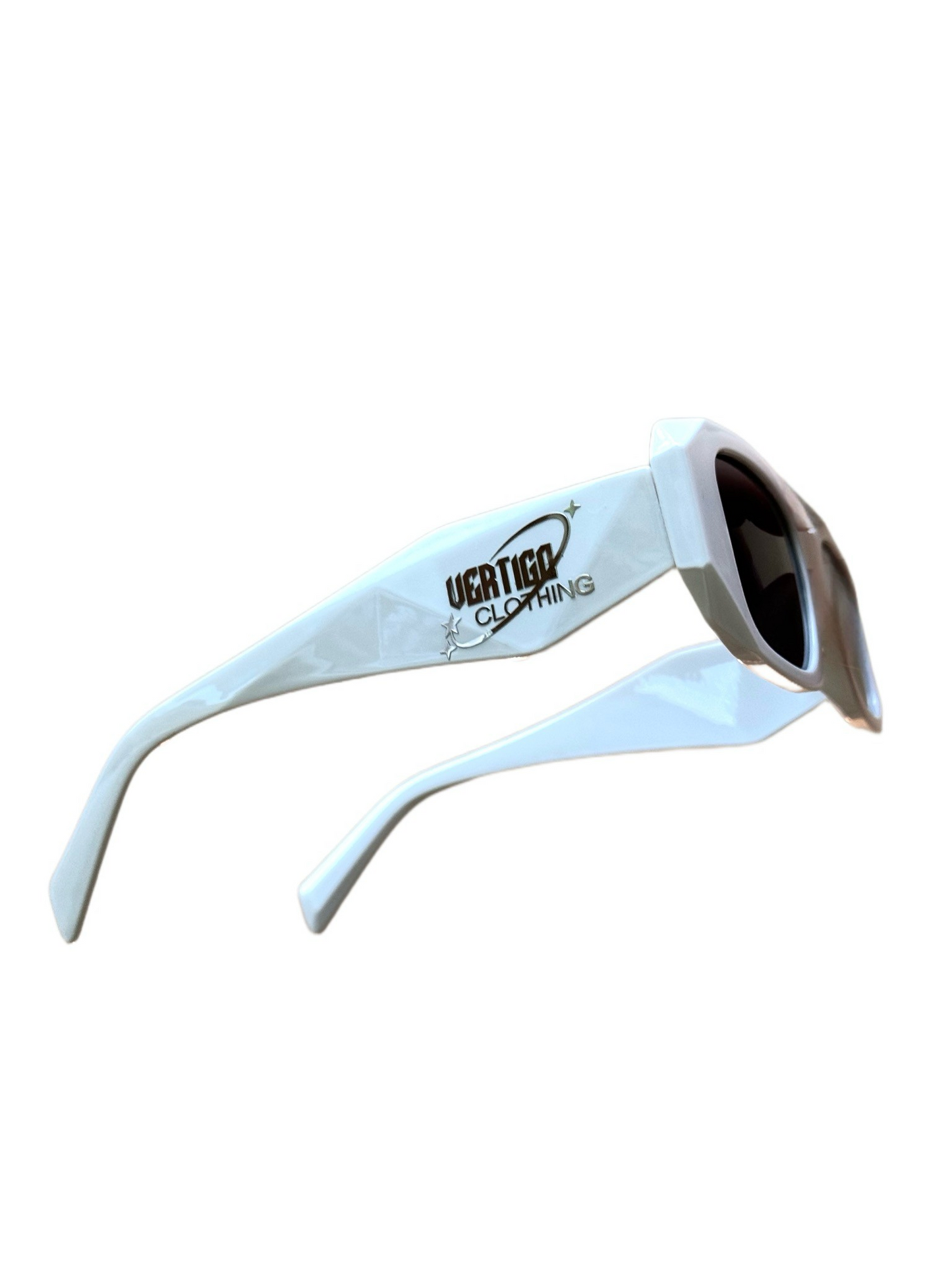 SUNGLASSES METAL LABELLED WHITE